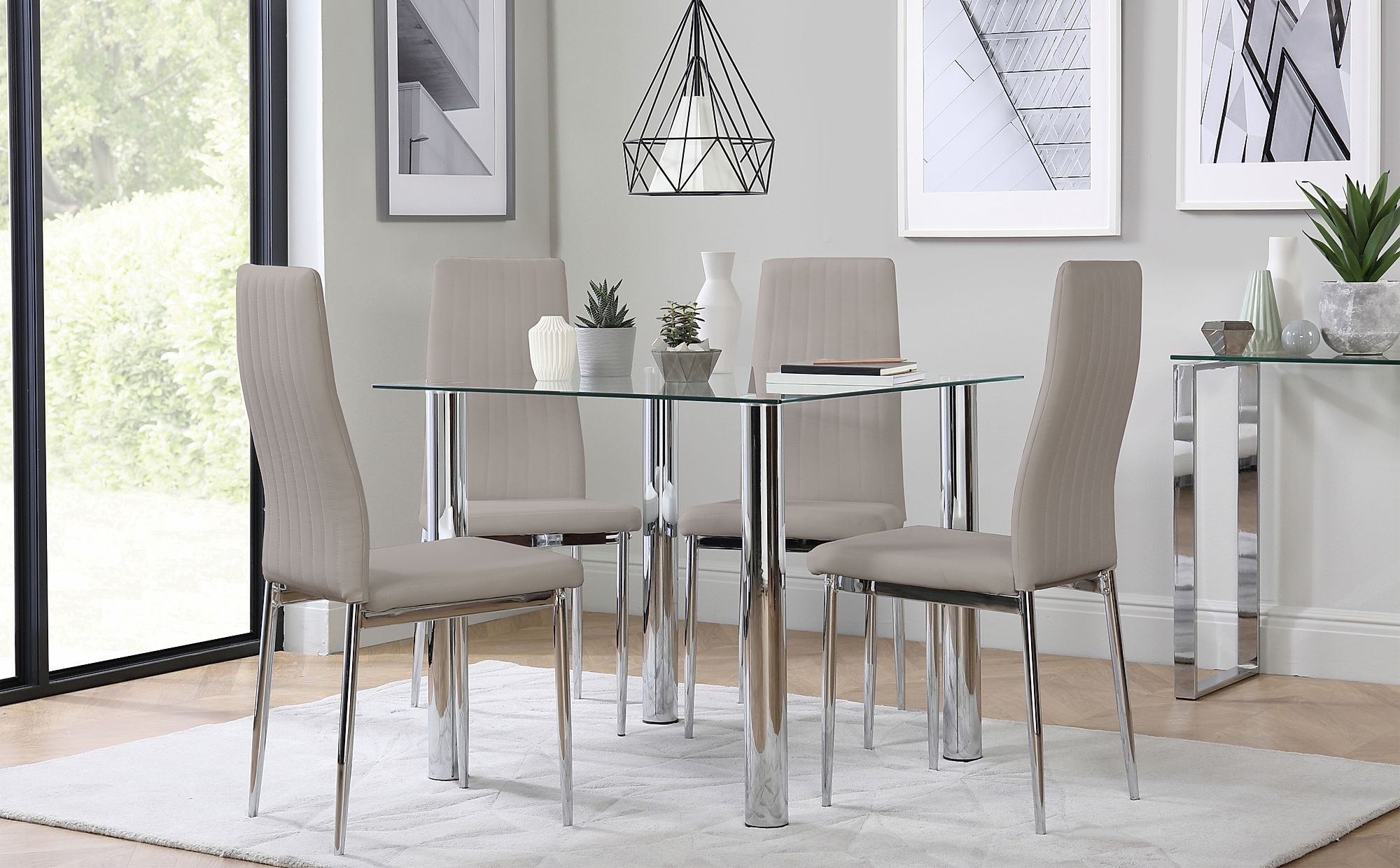 Square Glass Dining Room Table For 8