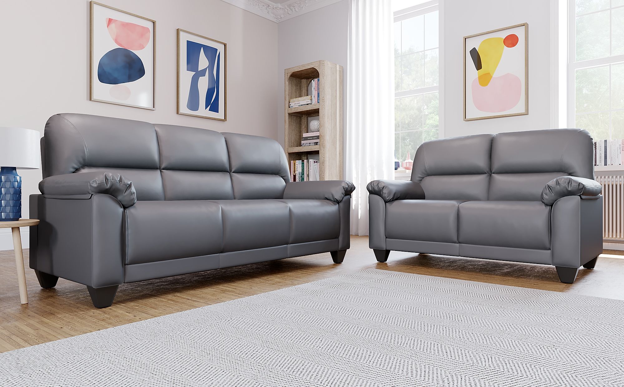 small space leather sofa