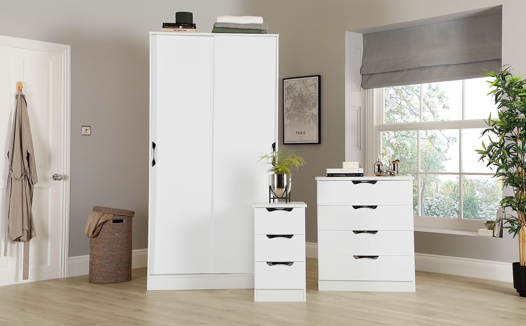 white high gloss ready assembled bedroom furniture