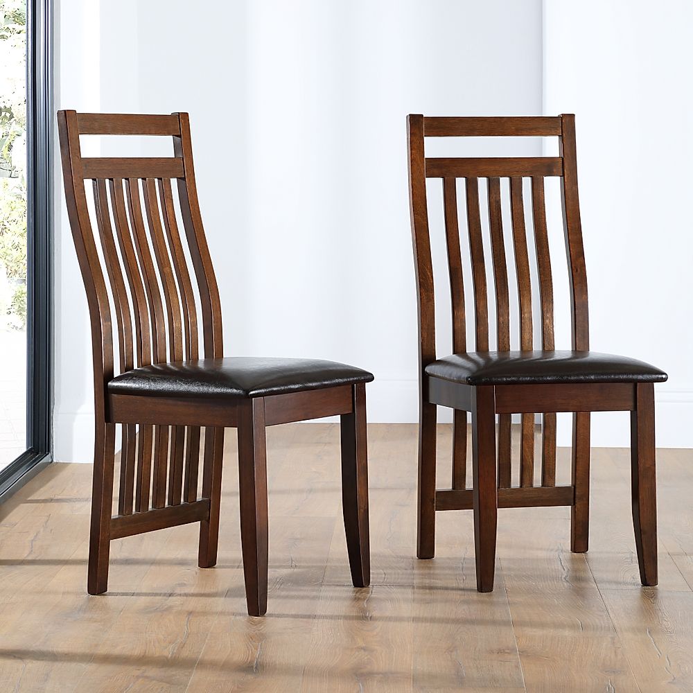 Leather Seat Cushions For Dining Chairs : Solid Oak Cross Back Kitchen