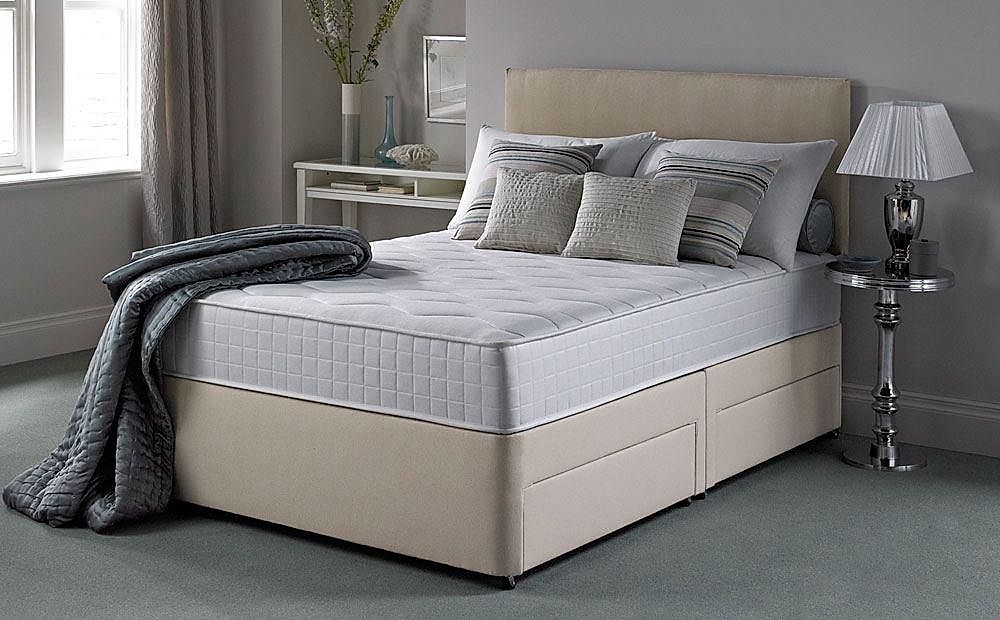 double divan bed with mattresses