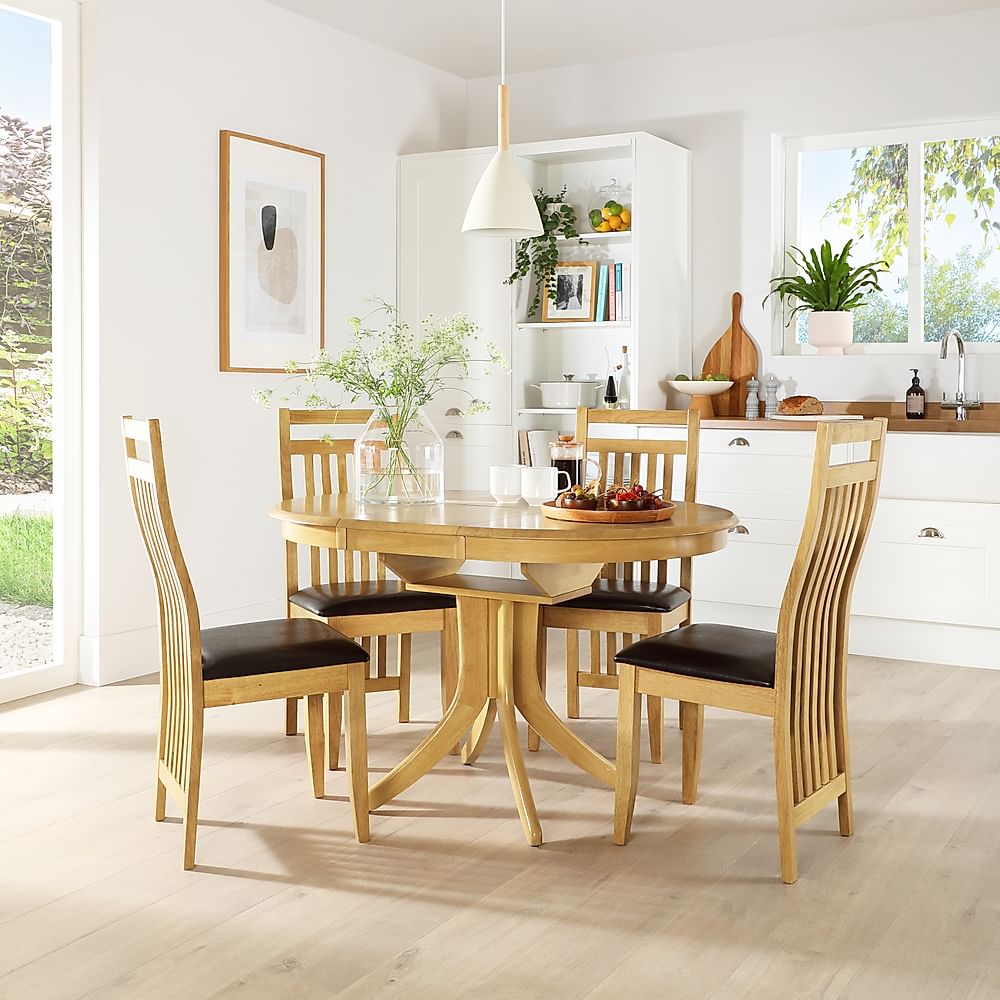 Extending Dining Table And Chairs Sets Uk / Country Oak 180cm Cream ...