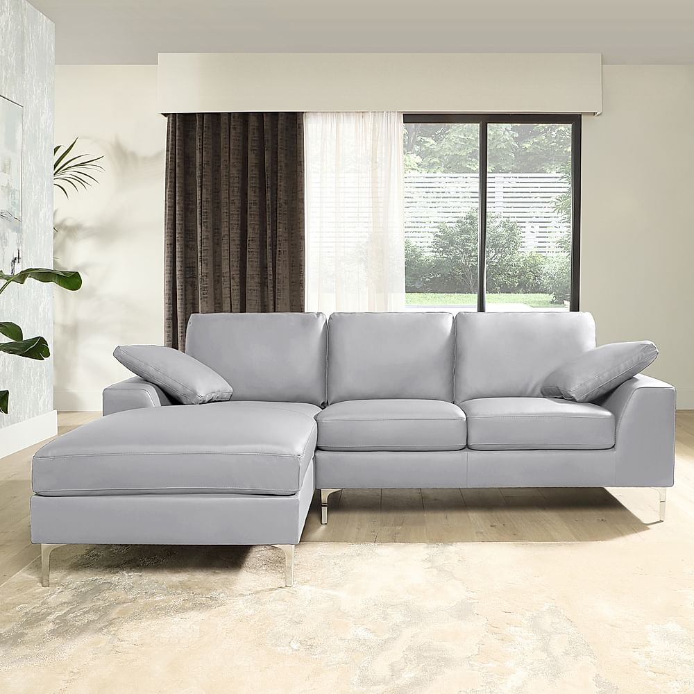 Faux leather on sale gray sectional