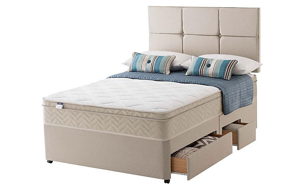 Silentnight Rio Miracoil Cushion Top 4 Drawer Super King Size Divan Bed