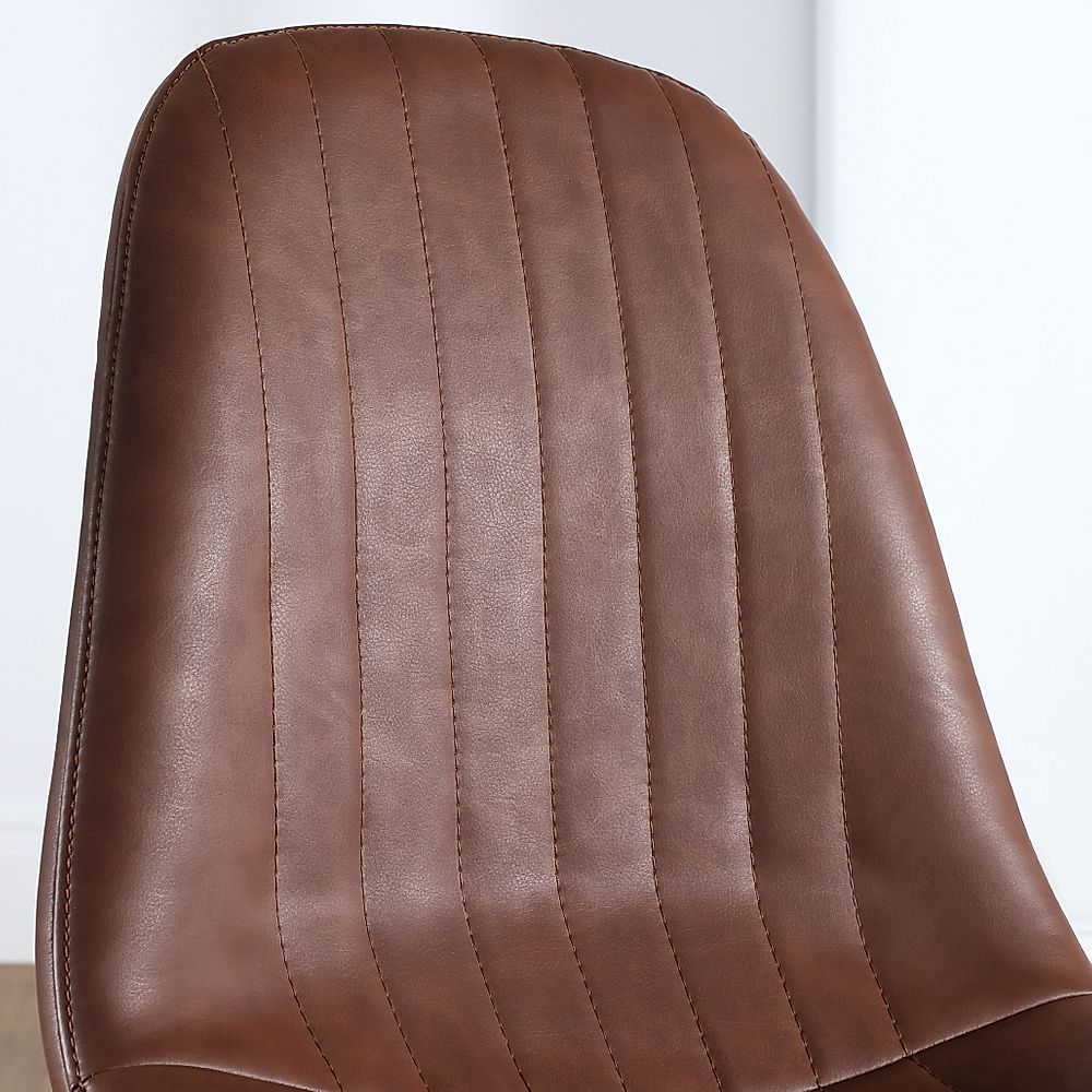 brooklyn tan leather dining chair