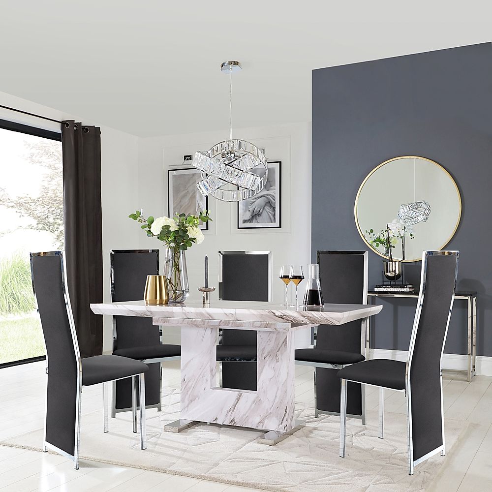 florence grey marble dining table