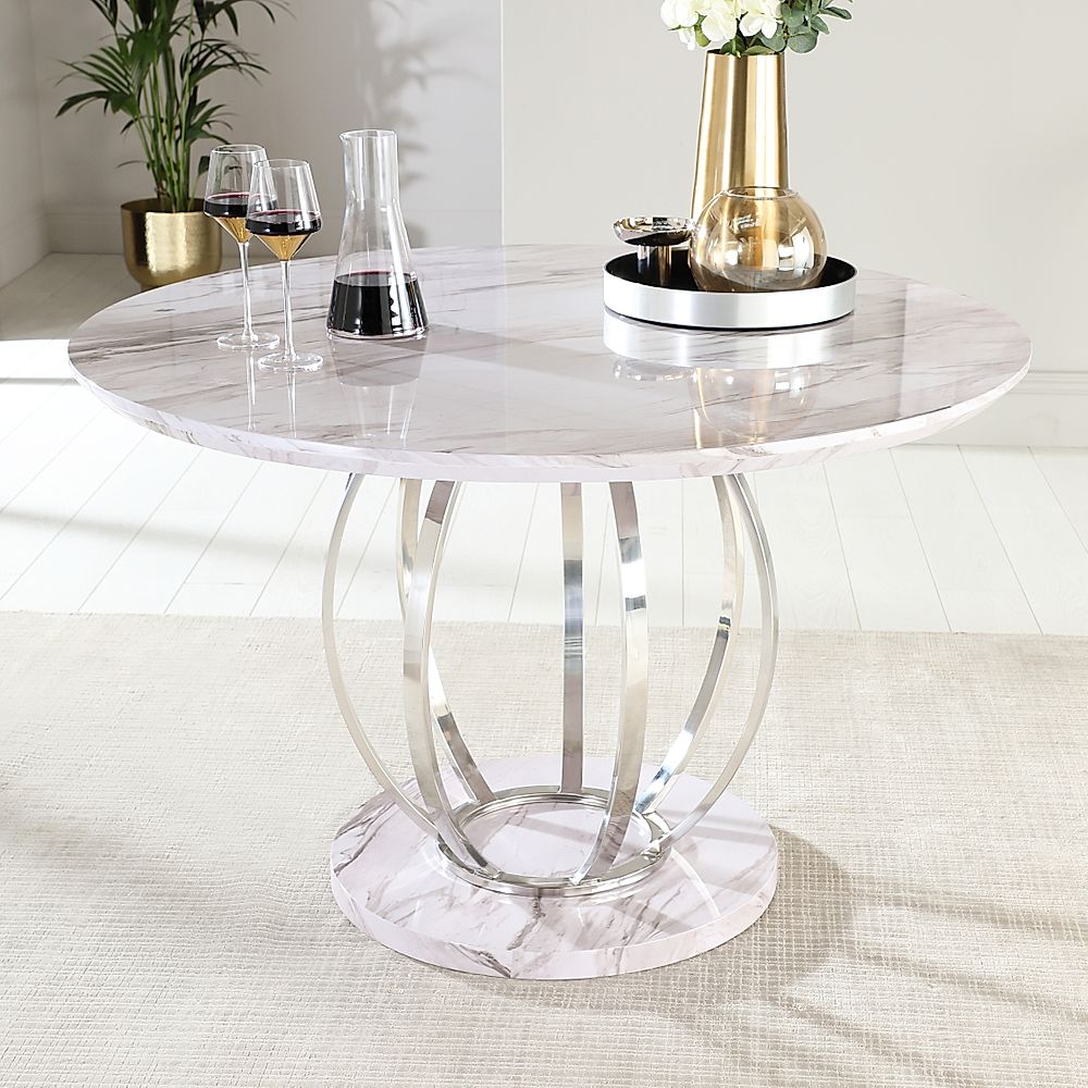 Savoy round marble deals table