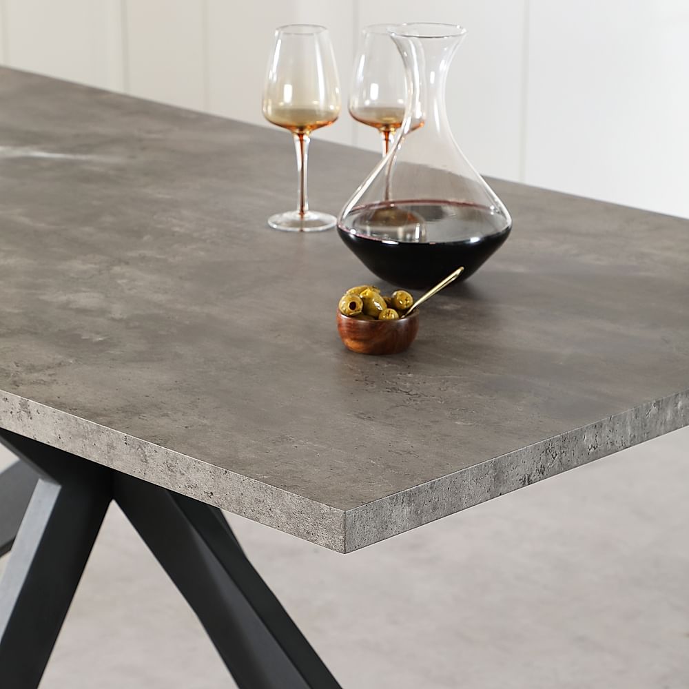 Faux cement deals dining table