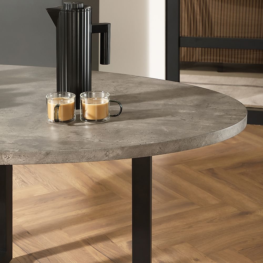 Faux cement deals dining table