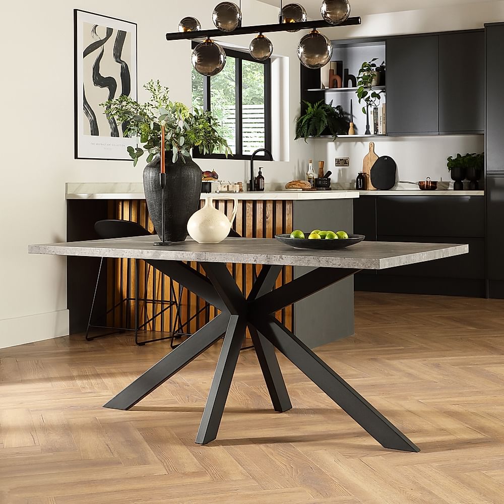 Concrete and deals timber dining table