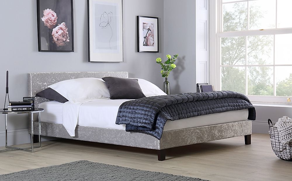 small double bed silver