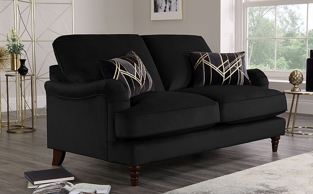 black two seater sofa bed