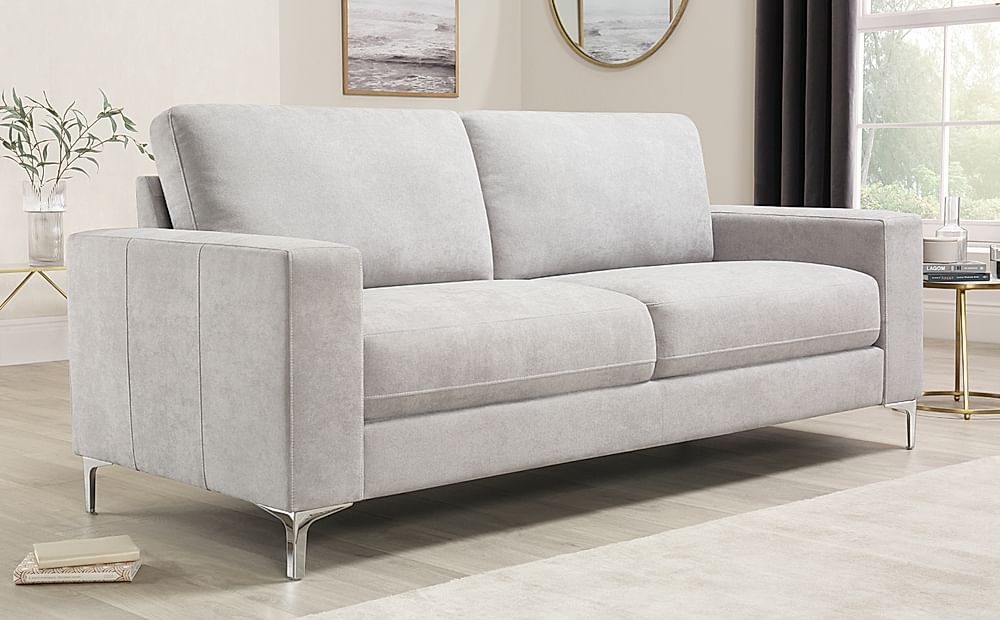 Dove grey clearance velvet sofa