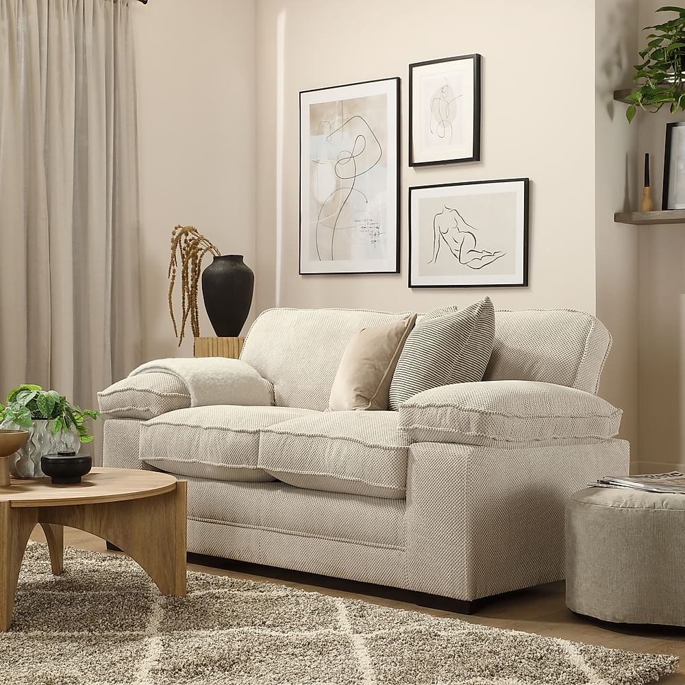 Chatham Natural Dotted Cord Fabric 2 Seater Sofa | Furniture And Choice