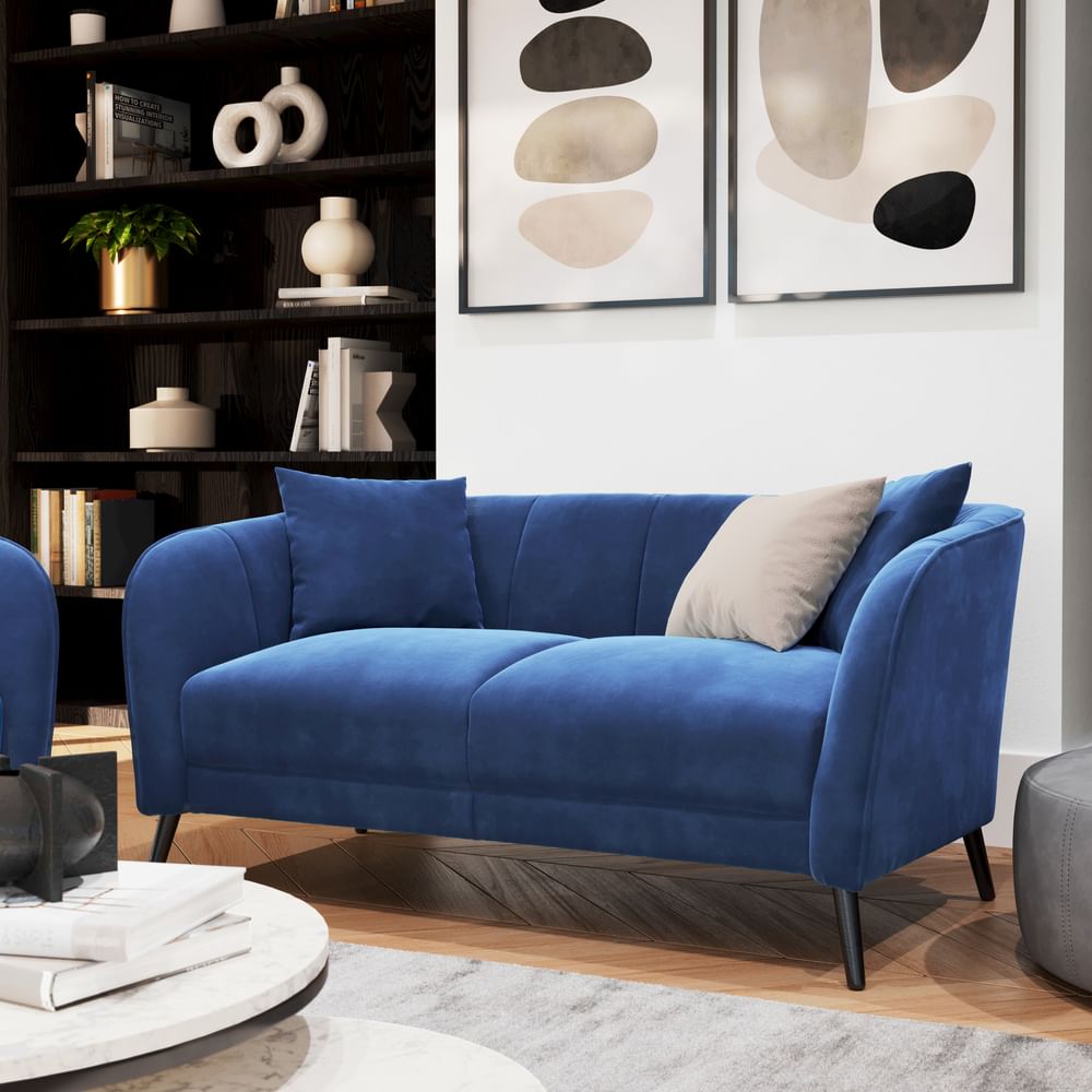 Royal blue online couch set