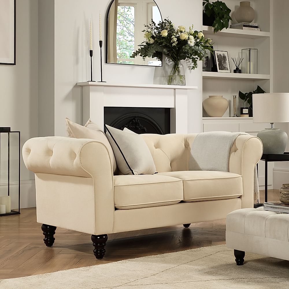 Beige tufted outlet sofa set