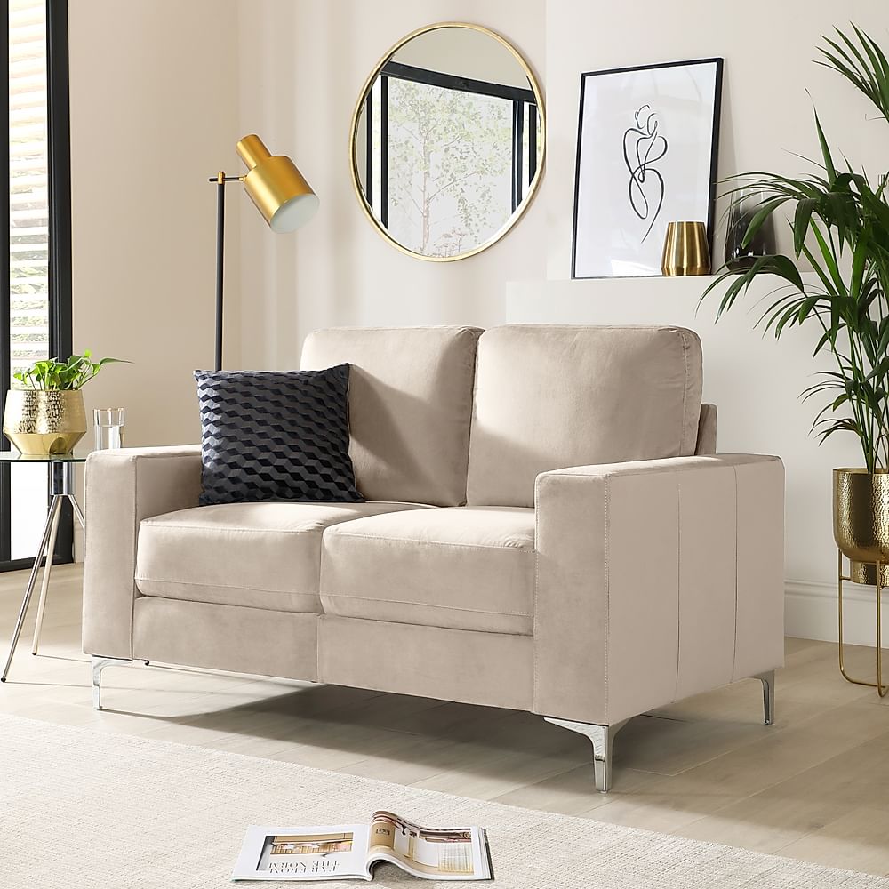 Baltimore 2 Seater Sofa, Champagne Classic Velvet