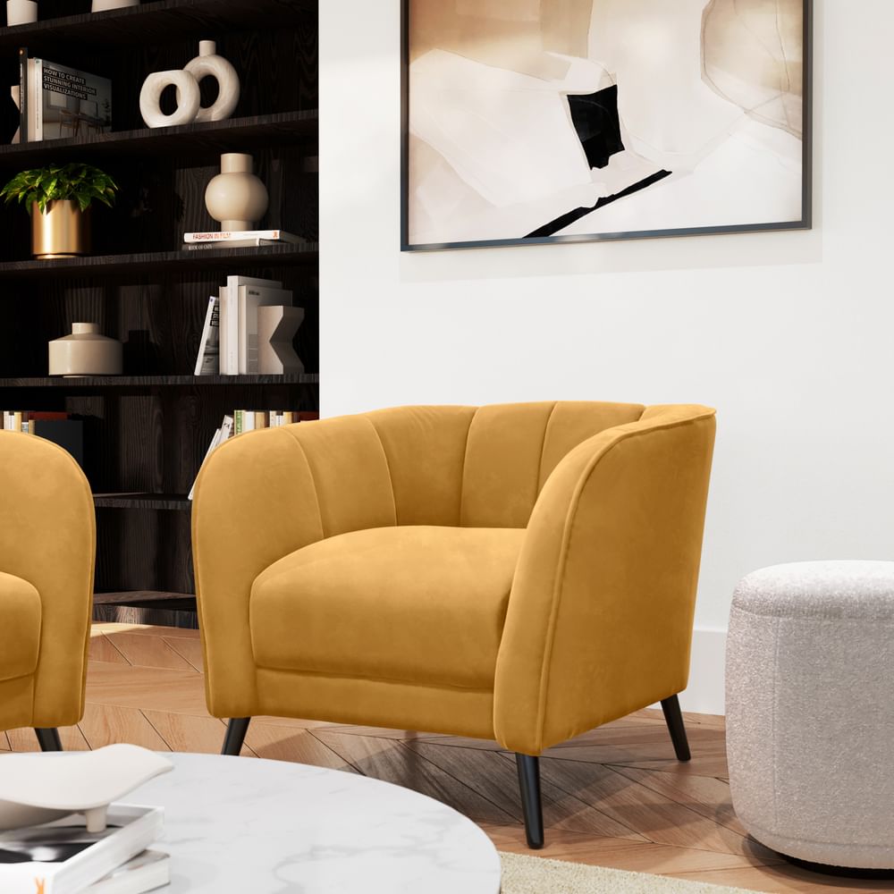 Loren Armchair, Mustard Classic Velvet