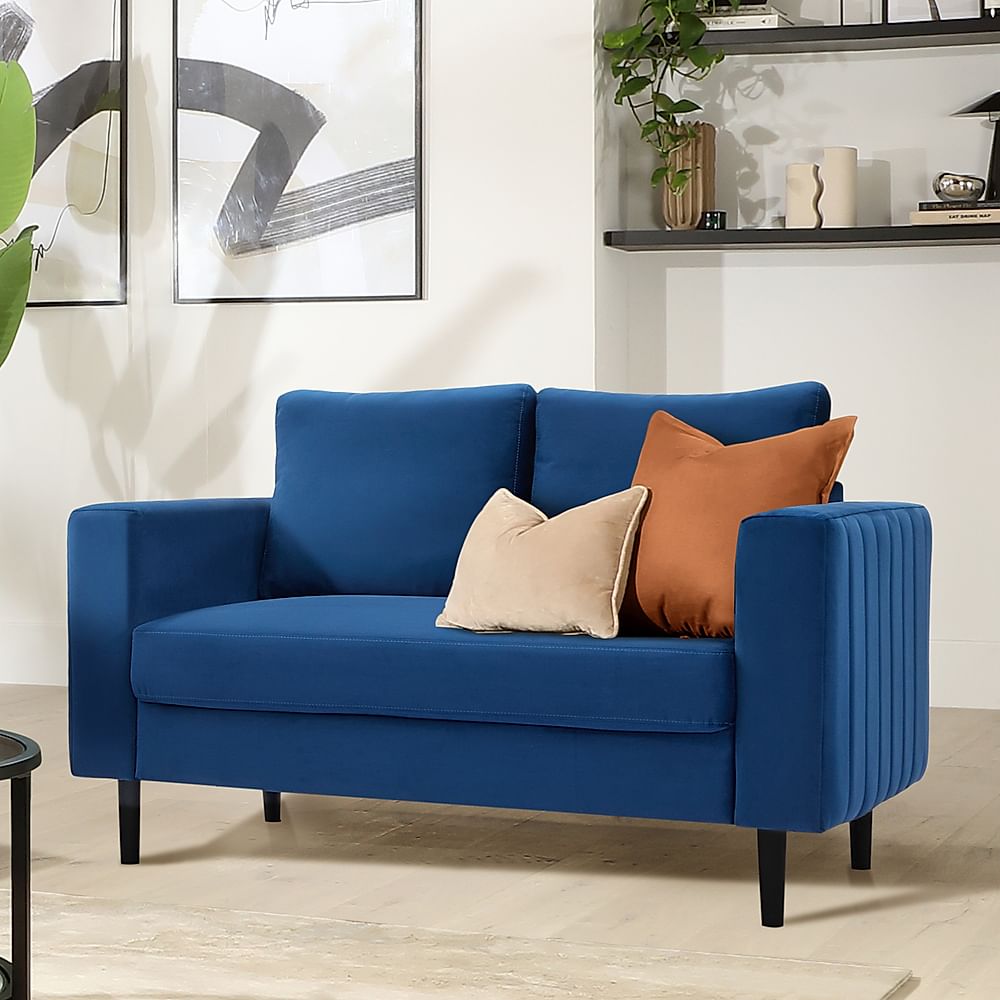 Lana 2 Seater Sofa, Blue Classic Velvet