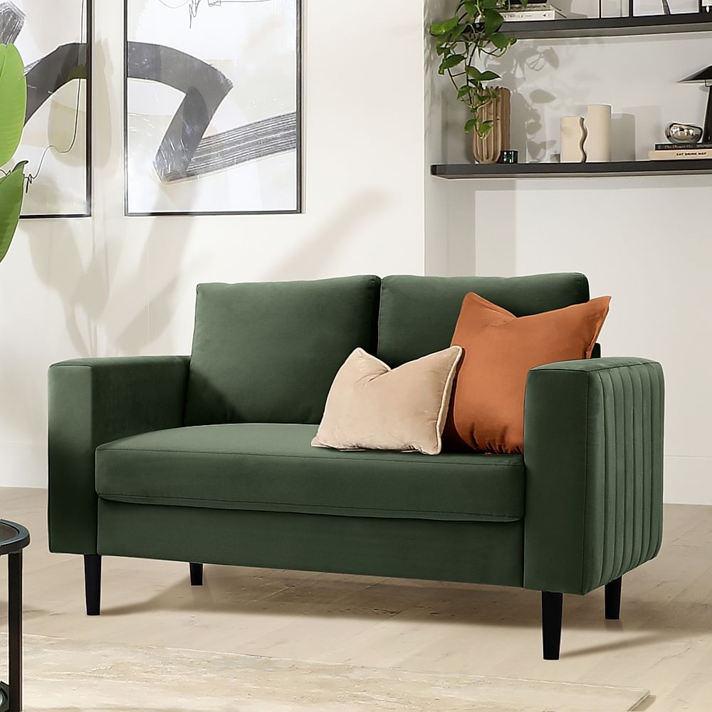 Lana 2 Seater Sofa, Moss Green Classic Velvet