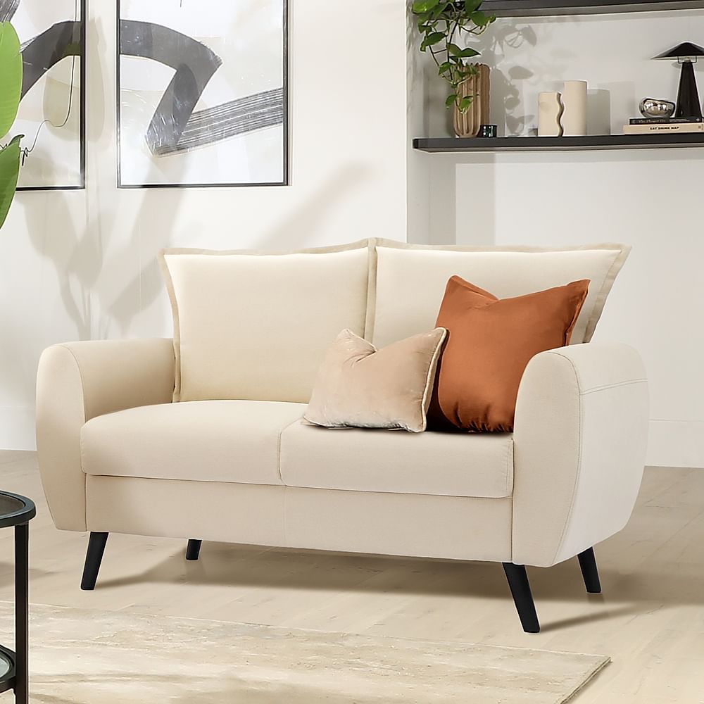 Grace 2 Seater Sofa, Ivory Classic Plush Fabric