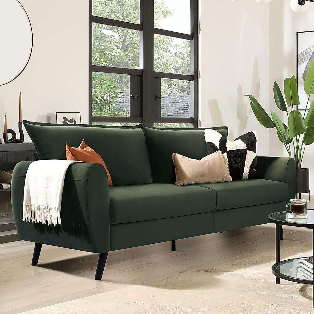 Grace 3 Seater Sofa, Moss Green Classic Velvet