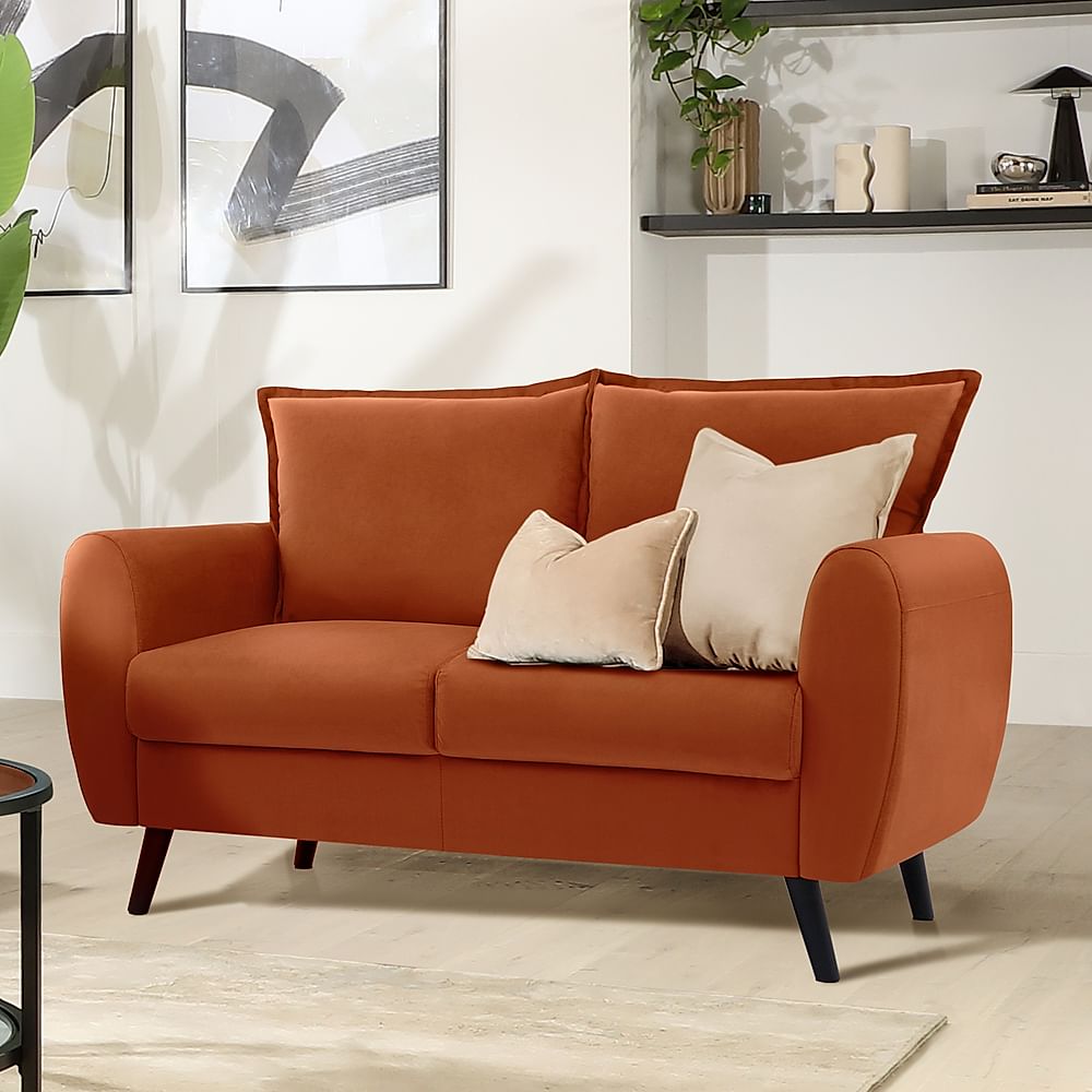 Grace 2 Seater Sofa, Burnt Orange Classic Velvet