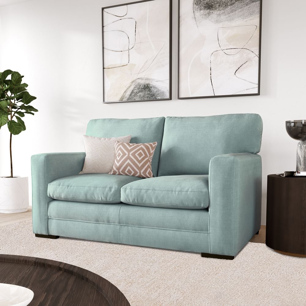 Arden 2 Seater Sofa, Mint Green House Plush Fabric