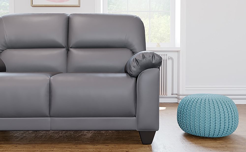 Kenton small leather deals sofa