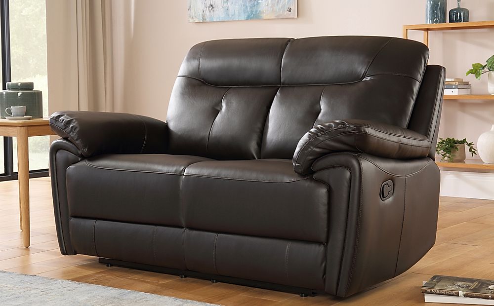 Ellington Brown Leather 2 Seater Recliner Sofa | Furniture Choice