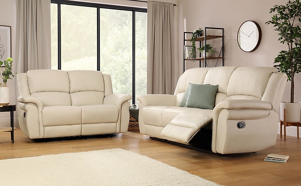 pure leather recliner sofa set