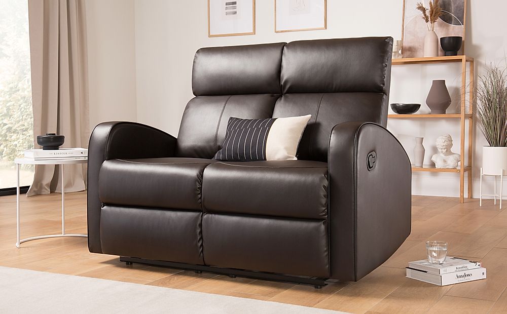 Ashby Brown Leather 2 Seater Recliner Sofa 