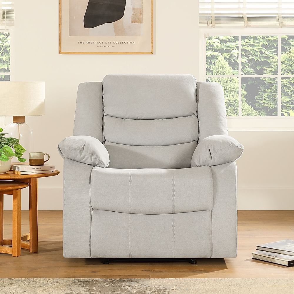 Sorrento Recliner Armchair, Slate Grey Classic Plush Fabric Only £449.99