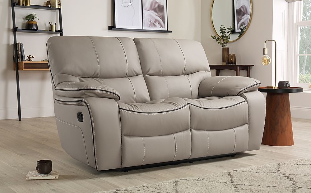 two color leather sofa