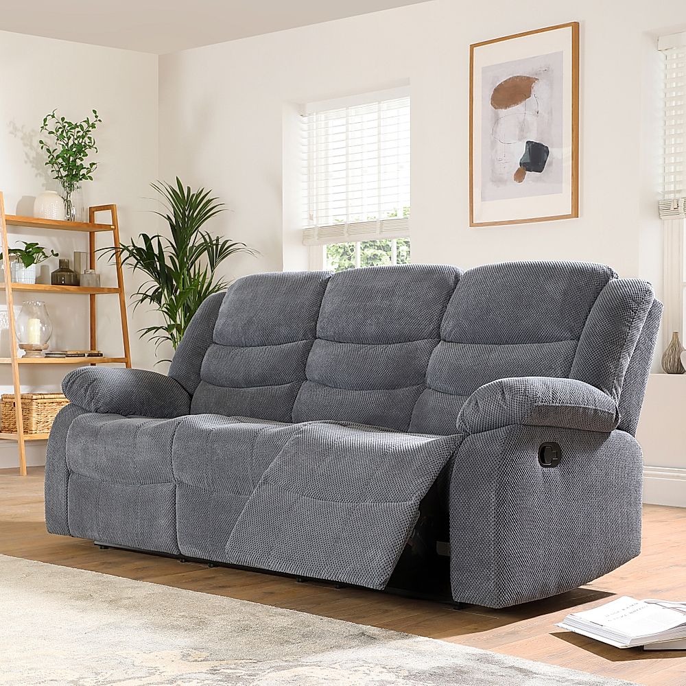 Tulen gray reclining sofa and deals loveseat