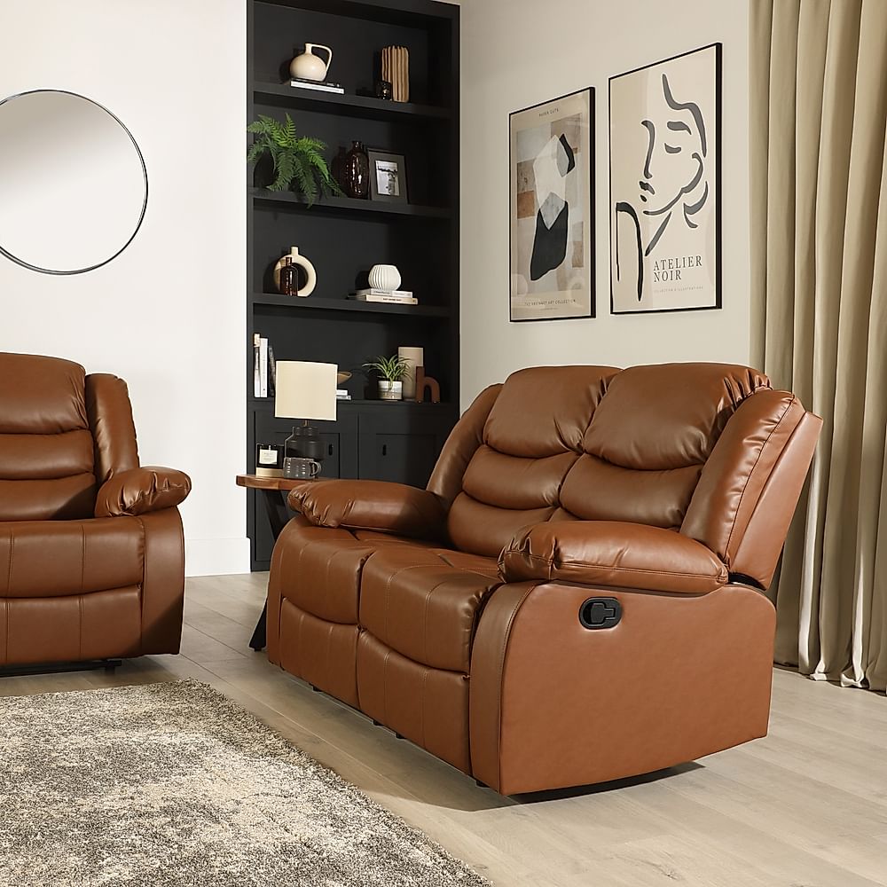 Tan reclining deals sofa and loveseat