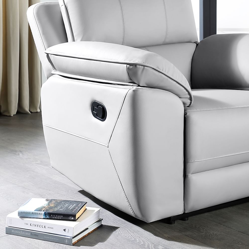 Seville Recliner Armchair, Light Grey Premium Faux Leather Only £449.99