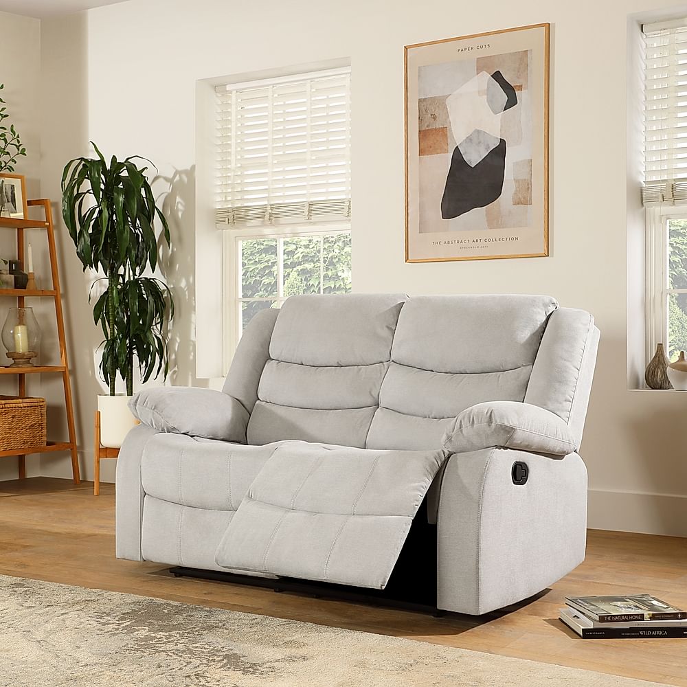 Sorrento 2 Seater Recliner Sofa Dove Grey Classic Plush Fabric Only 599.99 Furniture Choice