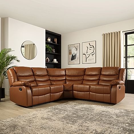 Leather sectional store reclining sofa