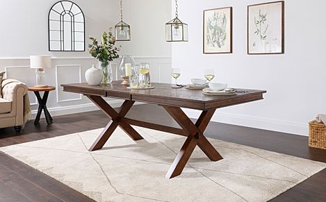 Grange Extending Dining Table, 180-220cm, Dark Oak Veneer & Solid Hardwood