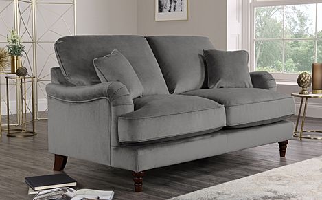 Charleston Grey Velvet 2 Seater Sofa | Furniture And Choice