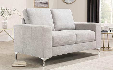 Baltimore 2 Seater Sofa, Dove Grey Classic Plush Fabric