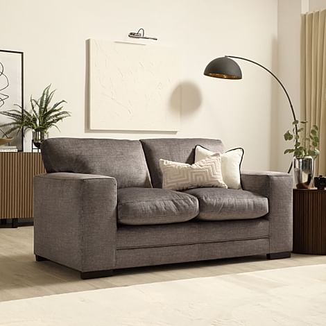 Manhattan 2 Seater Sofa, Grey Aura Velvet