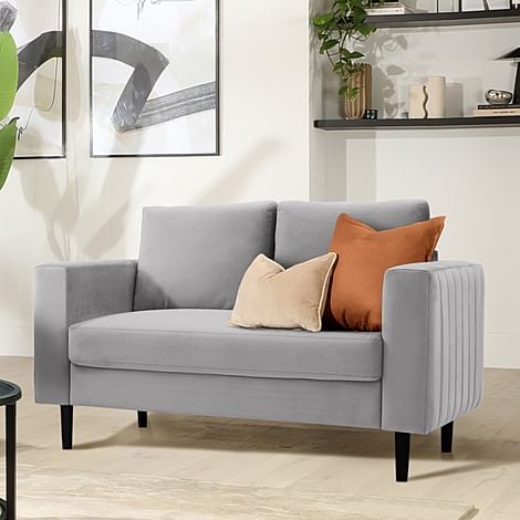 Lana 2 Seater Sofa, Grey Classic Velvet