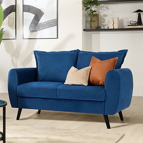 Grace 2 Seater Sofa, Blue Classic Velvet