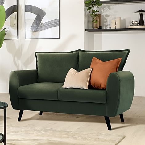 Grace 2 Seater Sofa, Moss Green Classic Velvet