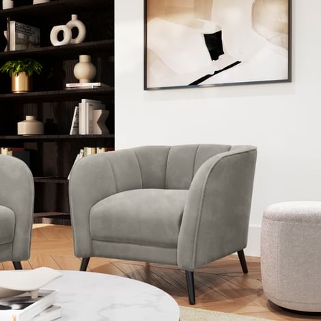 Loren Armchair, Grey Classic Velvet