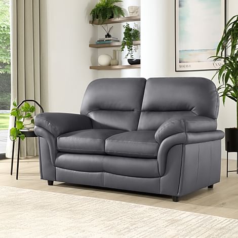 Anderson 2 Seater Sofa, Grey Premium Faux Leather