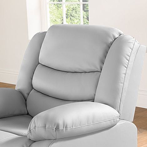 Light gray store leather recliner chair