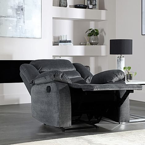 Grey velvet recliner chair hot sale